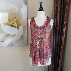 🎈Daytrip ~ Warm Graphic Print Blouse ~ Size S